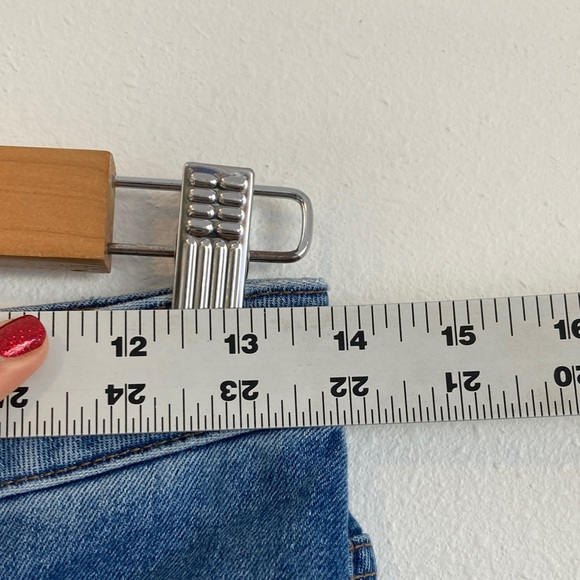 Madewell Curvy Slim Wide Leg Jeans Size 27 Petite Classic Blue Denim - Picture 7 of 9